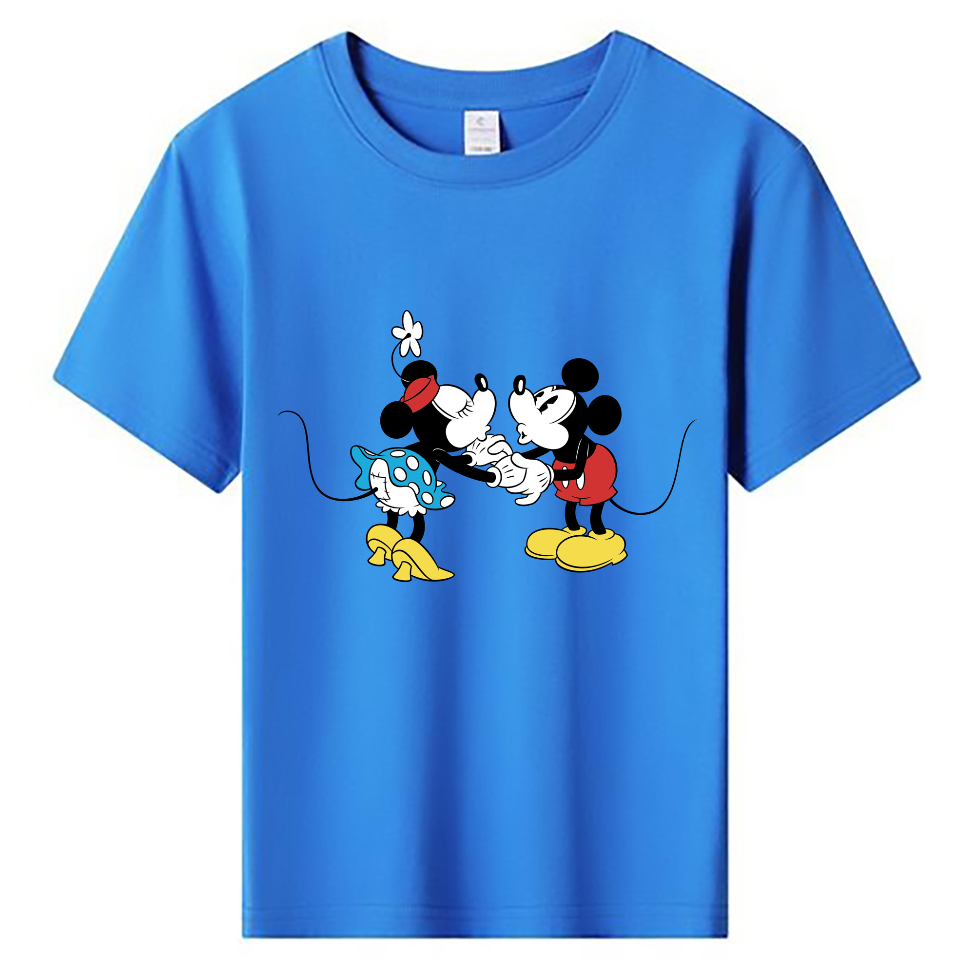 ミッキーマウス Mickey Mouse 綿100％キッズTシャツ（フロントプリント）